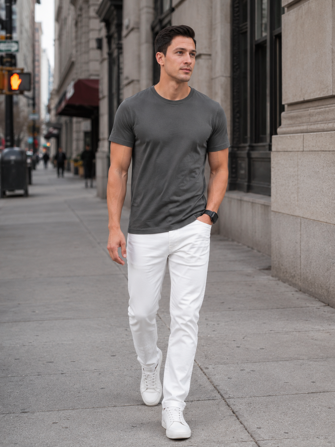 Leniswear Premium Cotton T-Shirt – Asphalt| 180 GSM | 100% Super Combed Cotton